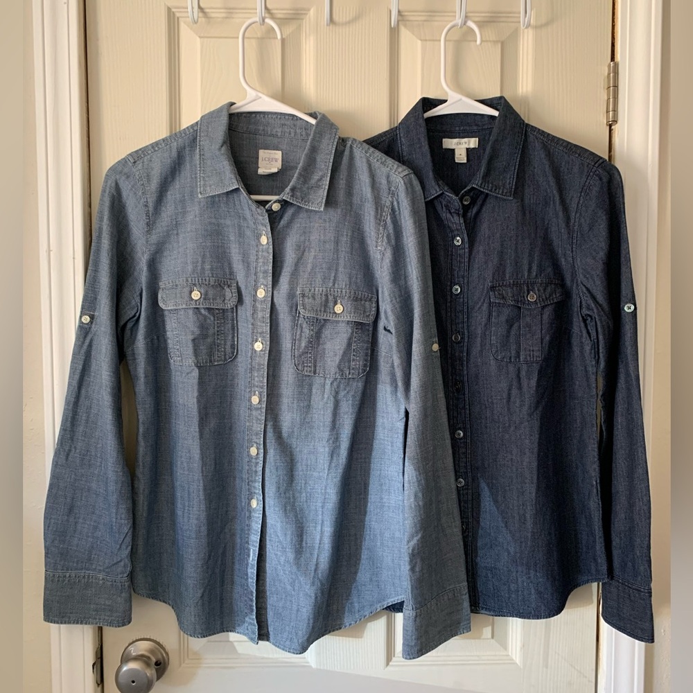 2 beautiful J.Crew denim shirts.
